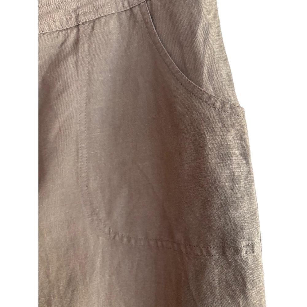 Coldwater Creek Capri Womens Size P6 Brown Linen Rayon Drawstring Casual Relaxed - Picture 4 of 12